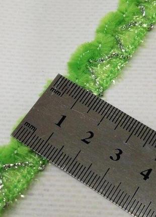 Декоративна тасьма 15 мм - зелений3 фото