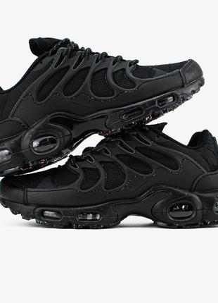 Мужские кроссовки черные nike air max terrascape plus "black"10 фото