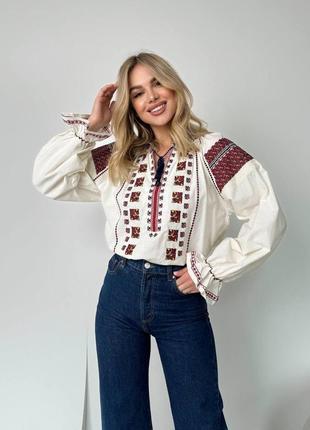 Вышиванка женская вышитая рубашка блуза вышиванная рубашка