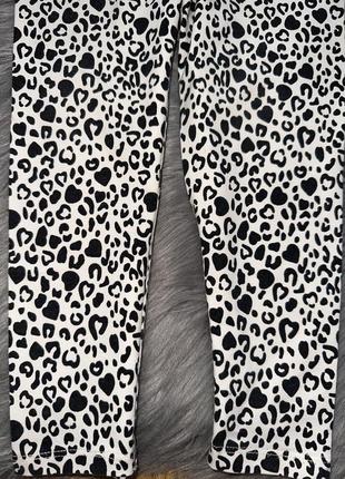 Спикольные стильные леопардовые лосины для девочки 3/4р river island4 фото