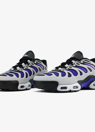 Мужские кроссовки серые с фиолетовым nike air max tn plus drift "concord"8 фото