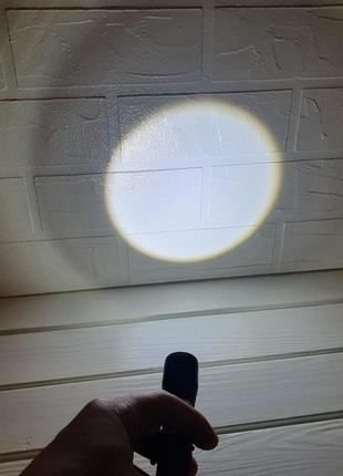 Мини фонарик 2 в 1 + прожектор с креплением на одежду фонарь тактический