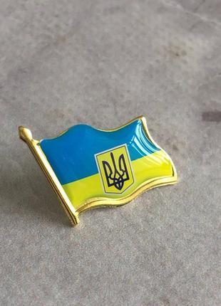 Брошь-значок флаг украины1 фото