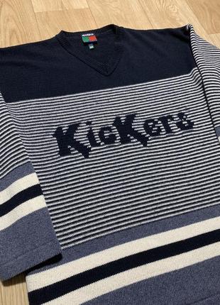 Kickers big logo stripped кофта светр з прекрасним дизайном3 фото