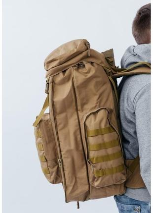 Армейский рюкзак тактический 70 л водонепроницаемый туристический рюкзак цвет: койот6 фото