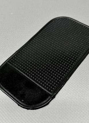 Силиконовый липкий коврик для бисера 6.5х12.5см - черный