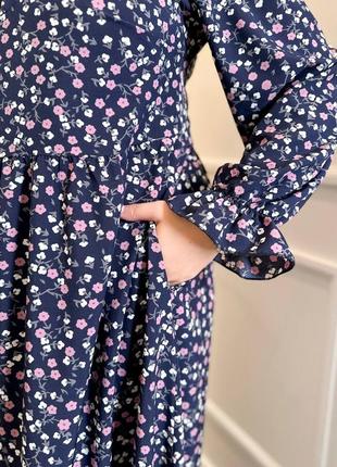 Вільна довга сукня великого розміру три кольори5 фото