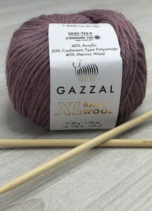 Пряжа gazzal – baby wool xl колір 843