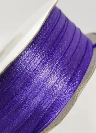 Лента атласная 0,3 см. (3мм) фиолетовая3 фото