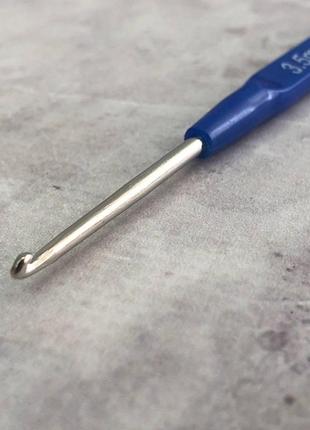 Крючок для вязания sindtex синий #3,5 с пластиковой ручкой1 фото