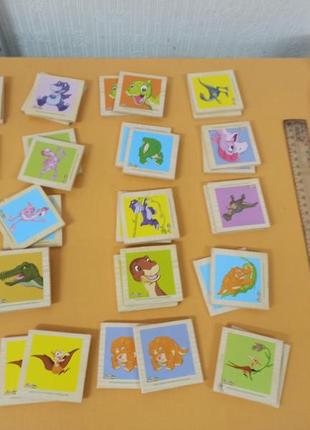 Дерев'яна гра мемо динозаври