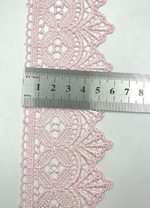 Мереживо макраме sindtex 6cm (20 м) колір - рожевий ніжний (28-y10494-6)4 фото