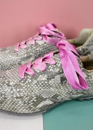 Нові круті італійські шкіряні кросівки henry&amp;magda рептилія. розмір eur 36, 36,5, 37,5.3 фото