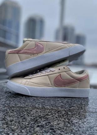 Nike blazer low glitter pink2 фото