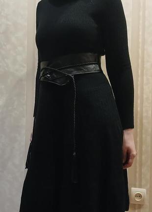Платье теплое черная