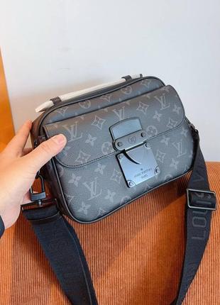 Чоловіча шкіряна брендова сумка через плече l🖤v