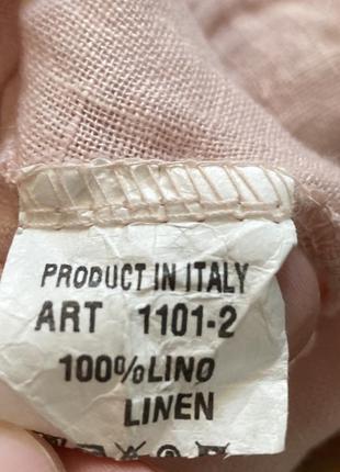 Новая итальянская льняная блуза рубашка лён 💯3 фото