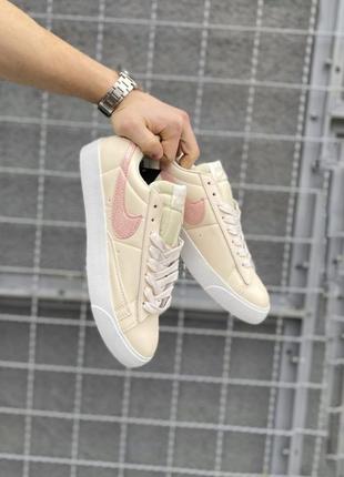 Nike blazer low glitter pink4 фото