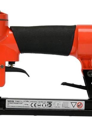 Степлер пневматический yato 7 bar, для скоб h = 6-16 мм, w = 12,7 мм - yt-09201