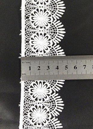Мереживо макраме sindtex 5 см (20 м) колір білий (17-xr11641a-1)3 фото