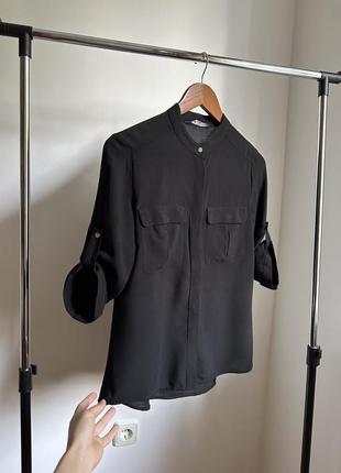 Рубашка черная вискоза