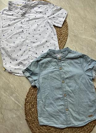 Рубашки 2 штуки 2-3 года короткий рукав