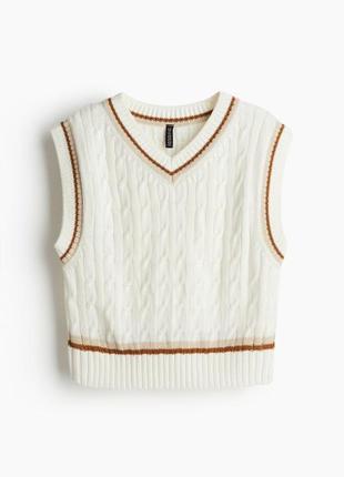 Жилет жилетка безрукавка вязаная h&m hm 1232498001 оригинал ✅ xxs xs s m l xl