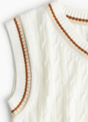 Жилет жилетка безрукавка вʼязана h&m hm 1232498001 оригінал ✅ xxs xs s m l xl5 фото