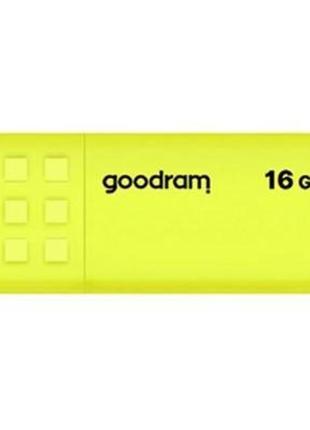 Usb флеш накопитель goodram 16gb ume2 yellow usb 2.0 (ume2-0160y0r11)  гарантія!