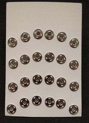 D=15мм пришивные застежки-кнопки для одежды sindtex 24шт металлические цвет серый4 фото