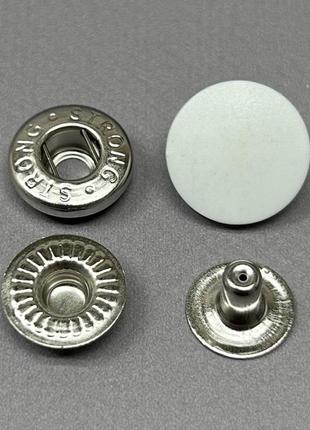 Альфа -кнопка з білою пластиковою шапочкою 17 мм (50 шт.). (105505)