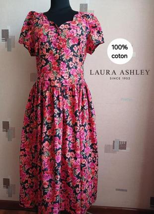 Сукня від laura ashley бавовна вінтажна плаття платье сарафан