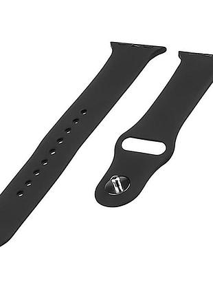 Силіконовий ремінець для apple watch 42mm/44mm/45mm/49mm чорний