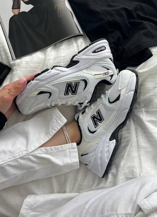 Кроссовки в стиле new balance 530 white black