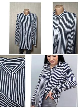 Модна жіноча сорочка-софт у смужку з довгим рукавом . сорочка розмір м