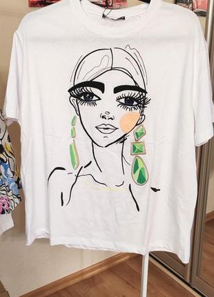 Оверсайз футболка zara