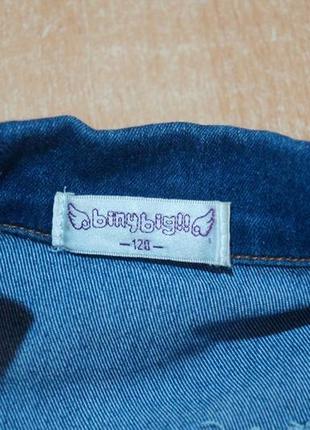 Джинсовая куртка 6-7 лет джинсовая куртка джинсовый пиджак жакет джинсовый пиджак4 фото