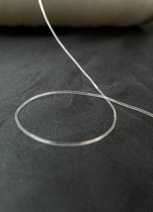 0,8 мм - резинка силиконовая для бижутерии на отрез - прозрачная7 фото
