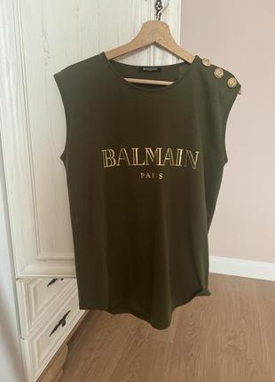 Balmain футболка хаки
