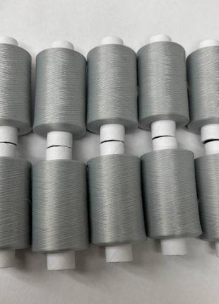 Текстуровані нитки sindtex для оверлока 150d/1 (1000м) сірі2 фото