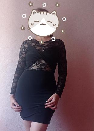 Черное мини платье2 фото