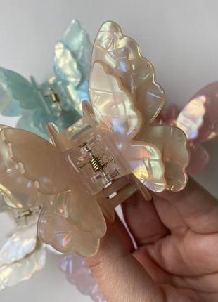 Новинка заколка зажим краб метелик бабочка