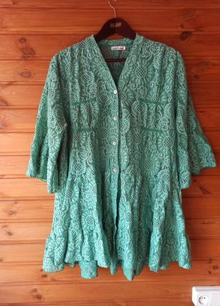 Шикарная блузка из натурального кружева италия