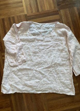 Нова італійська лляна блуза сорочка льон 💯1 фото