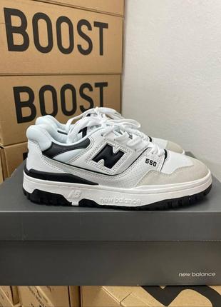 Кроссовки new balance 550 white black белые женские / мужские
