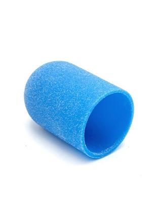 Ковпачок абразивний для педикюру діаметром 16 мм абразивністю 80 грит блакитний1 фото