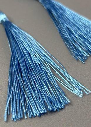 Декоративные кисточки для рукоделия 13 см - голубой2 фото