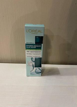 Аква-флюїд для обличчя l'oreal paris геній зволоження, для нормальної та комбінованої шкіри обличчя, з алое, 70 мл