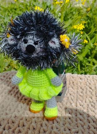 М'яка іграшка їжачок дівчинка3 фото