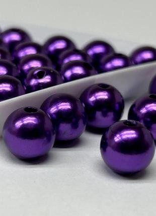 (20 грамм) бусины пластик ø10мм - фиолетовый